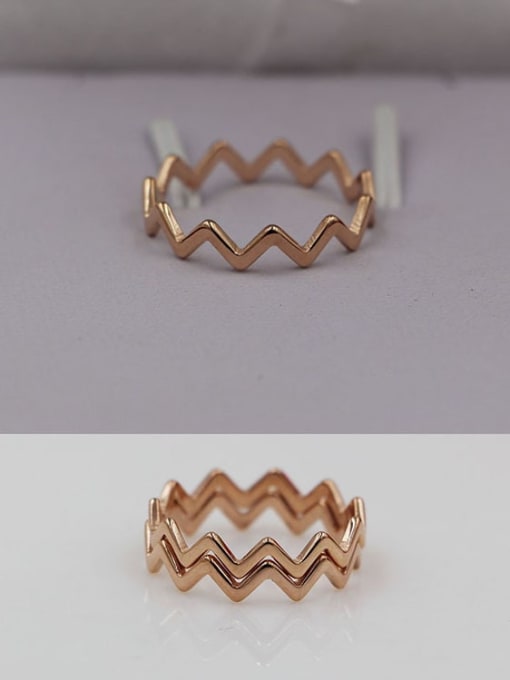 K.Love Titanium geometry  Minimalist Band Ring 1
