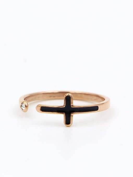 K.Love Titanium Cross Minimalist Band Ring