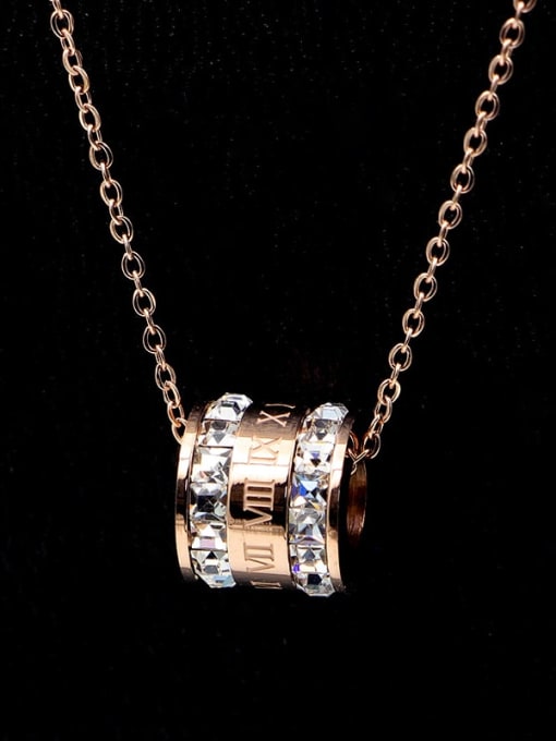 K.Love Titanium Cubic Zirconia Number Classic Necklace 2