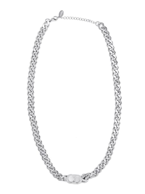 SN21031005S Titanium Steel Geometric Vintage Necklace