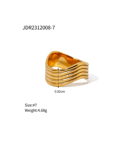 JDR2312008 Stainless steel Irregular Hip Hop Stackable Ring