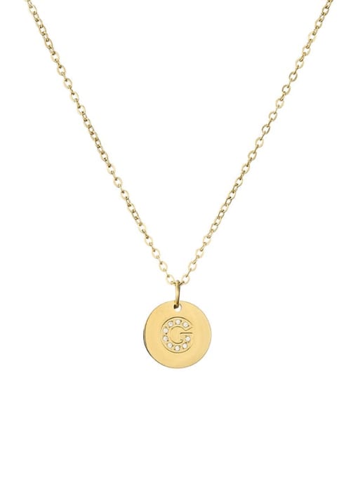 G Stainless steel Letter Dainty Initials Necklace with 26 letters