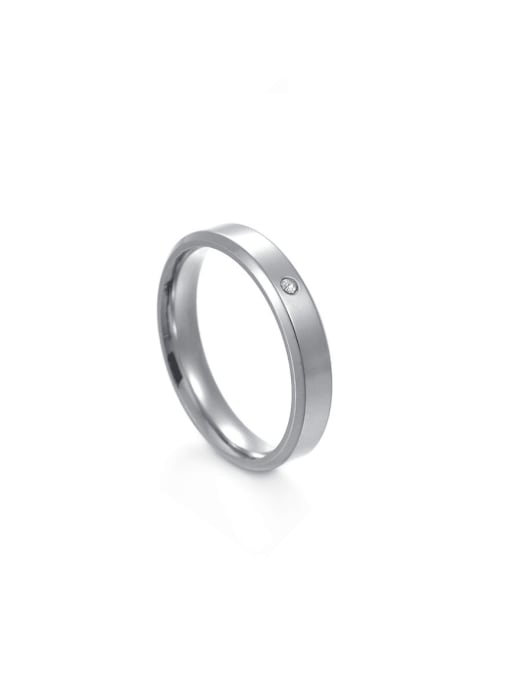 SM-Men's Jewelry Stainless steel Rhinestone Geometric Minimalist Couple Ring 4