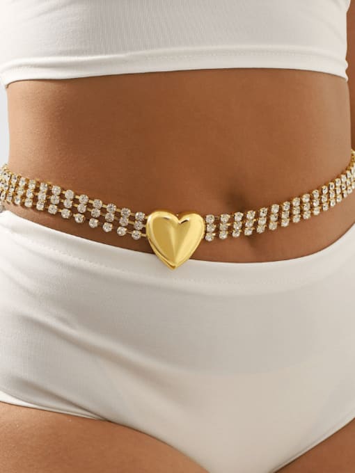 MeiDi-Jewelry Alloy Rhinestone Heart Trend Necklace 4