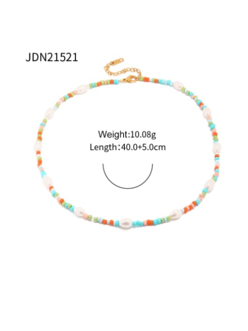 JDN21521 Bohemia Geometric Stainless steel MGB beads Ring Bracelet and Necklace Set