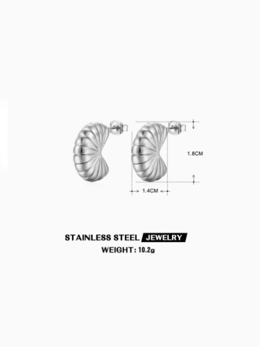 J$L  Steel Jewelry Stainless steel Geometric Vintage Stud Earring 1
