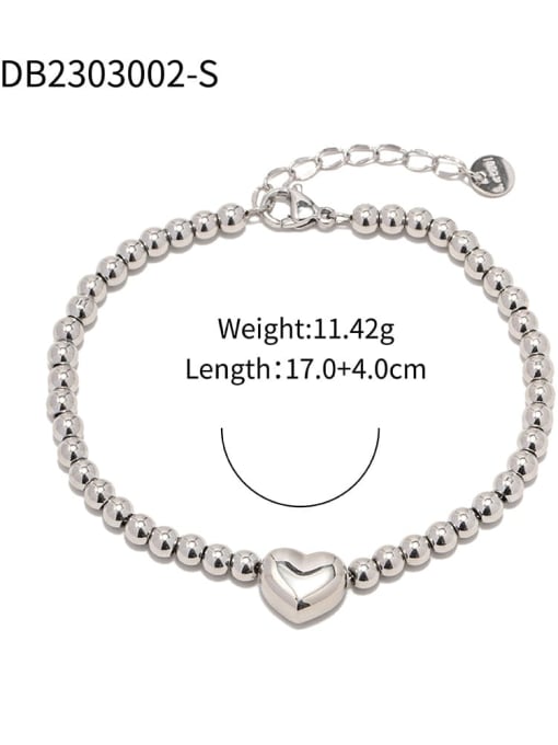 JDB2303002 S Stainless steel Geometric Beaded Bracelet