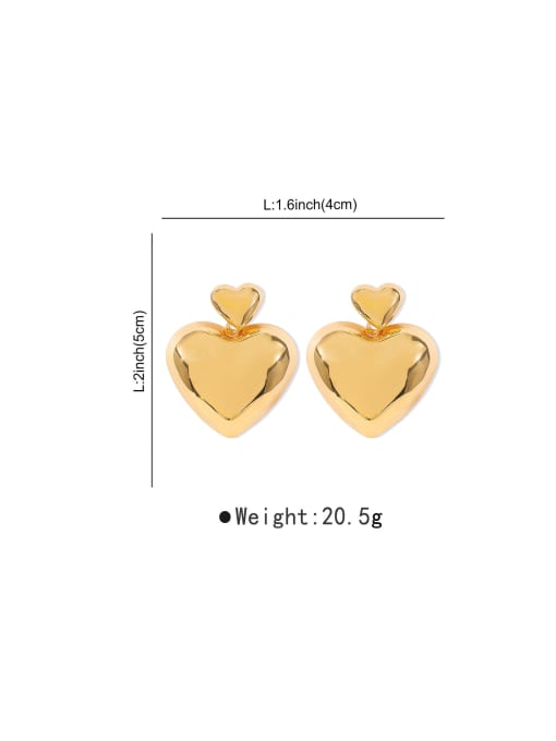 MeiDi-Jewelry Alloy Heart Trend Stud Earring 4