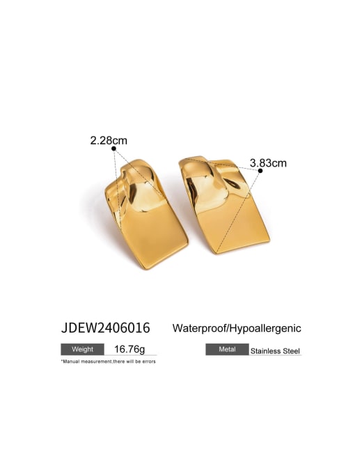 J&D Titanium Steel Geometric Trend Stud Earring 2