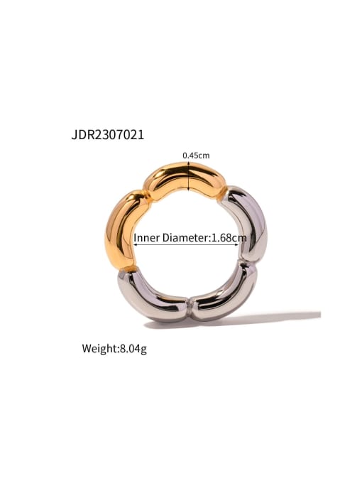 JDR2307021 7 Trend Geometric Stainless steel Ring And Earring Set
