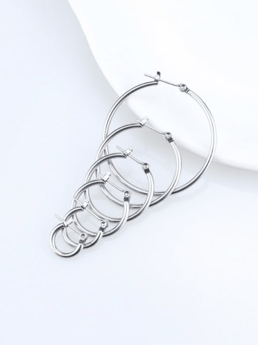 BELII Stainless steel Geometric Minimalist Hoop Earring 2