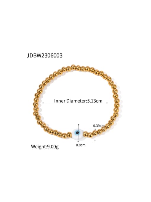 J&D Stainless steel Enamel Geometric Trend Beaded Bracelet 2