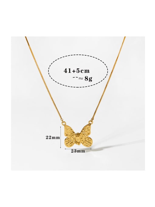 Clioro Stainless steel Butterfly Trend Necklace 3