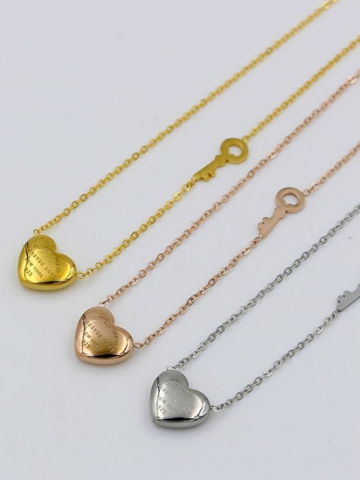 K.Love Titanium Key Dainty Necklace