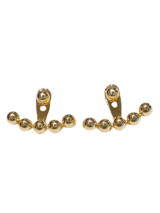 Clioro Brass Bead Geometric Vintage Stud Earring 3