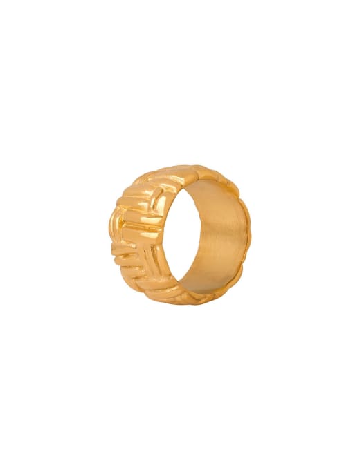 MAKA Titanium Steel Geometric Trend Band Ring