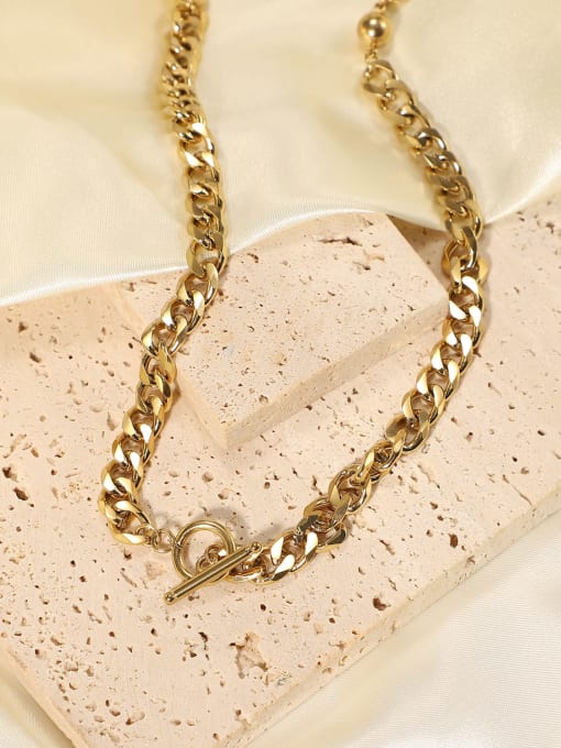 J&D Stainless steel Geometric Vintage Hollow Chain Necklace 2