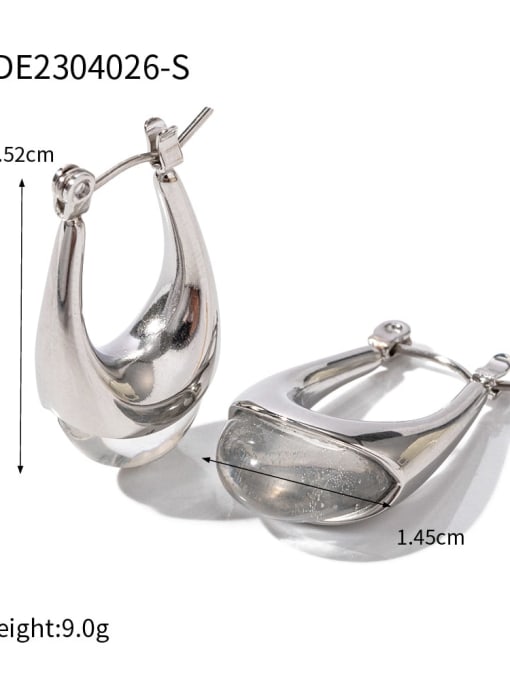 JDE2304026 S Stainless steel Resin Geometric Trend Stud Earring