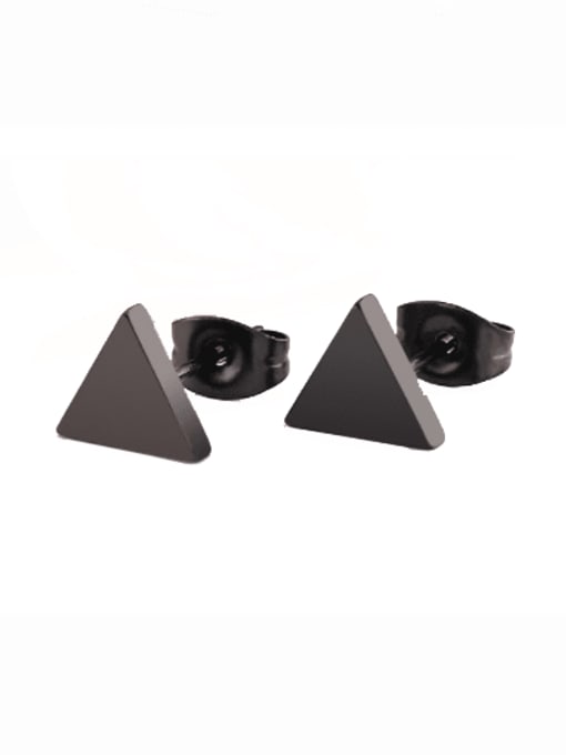 BELII Titanium Steel  Smooth Triangle Minimalist Stud Earring(Single-Only One) 3