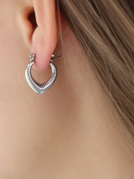 F1174 steel Titanium Steel U Shape Minimalist Huggie Earring