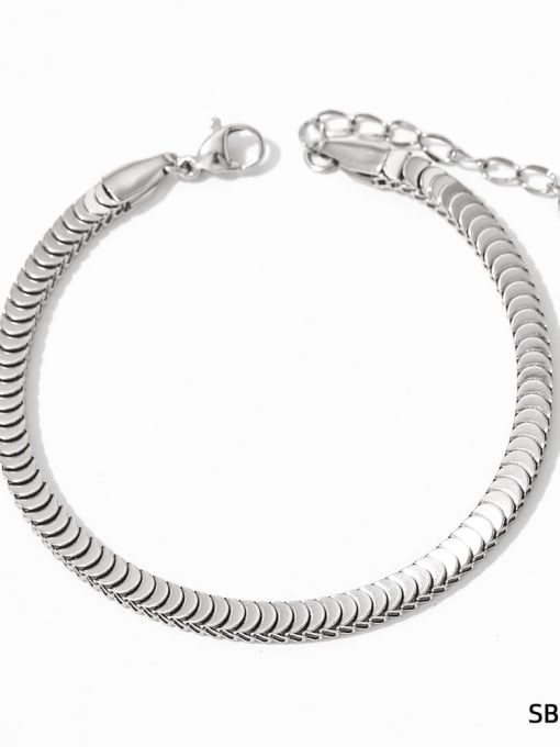 SBP041 Stainless steel Cubic Zirconia Heart Trend Bracelet