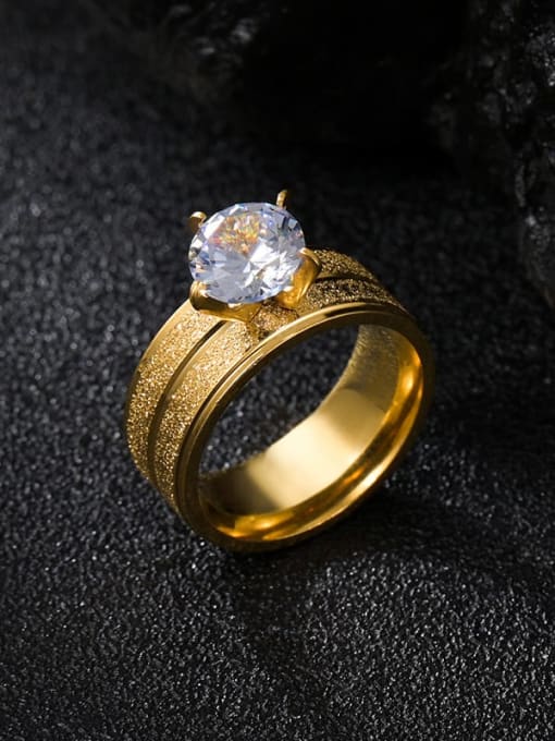 SM-Men's Jewelry Stainless steel Rhinestone Geometric Minimalist Band Ring 2