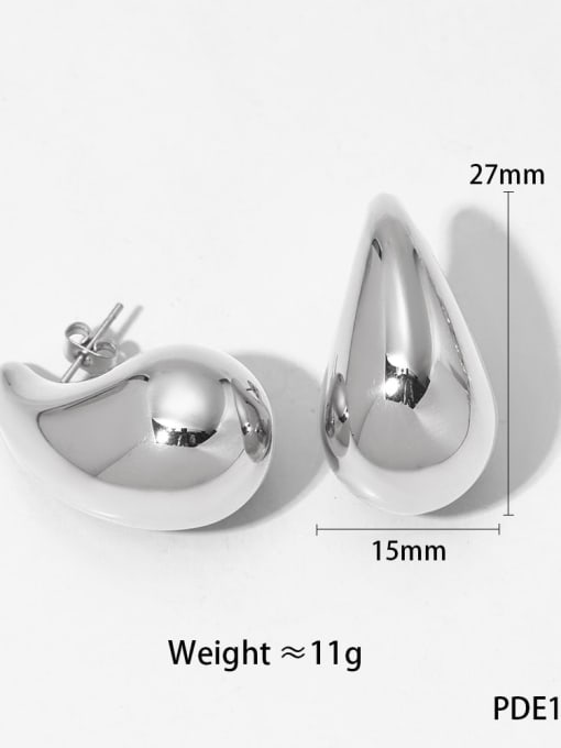 27mm hollow silver 1725 Stainless steel Geometric Trend Stud Earring
