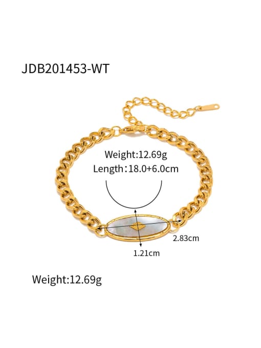 J&D Stainless steel Shell Geometric Trend Bracelet 2