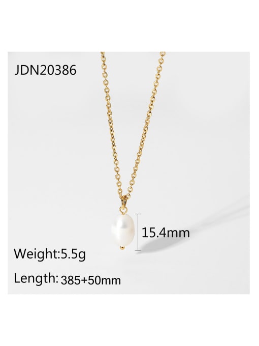 J&D Stainless steel Freshwater Pearl Ball Dainty Necklace 2