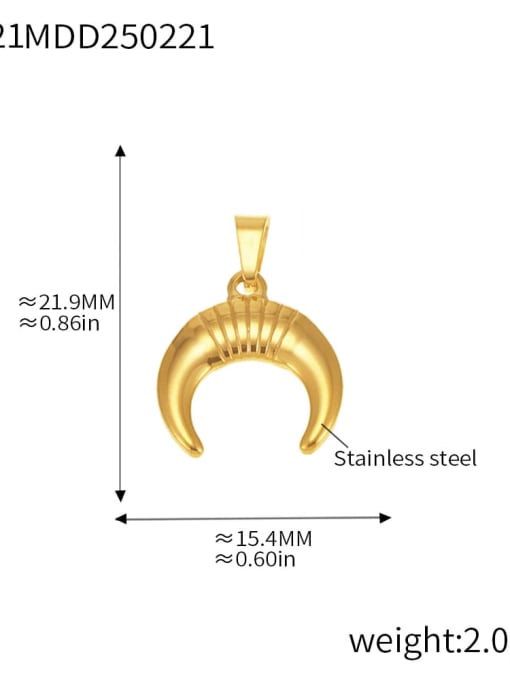 D21 Gold Pendant Stainless steel Minimalist Heart Irregular Diy Pendant