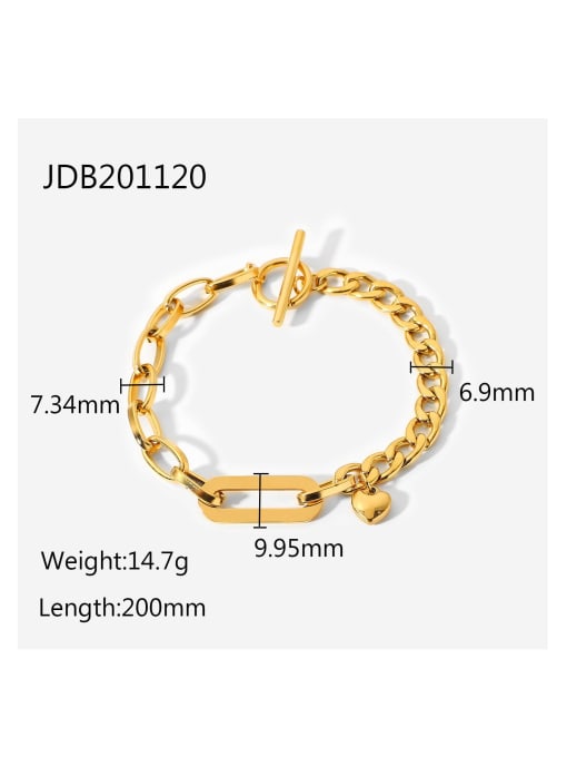 JDB201120 Stainless steel Heart Trend Bracelet