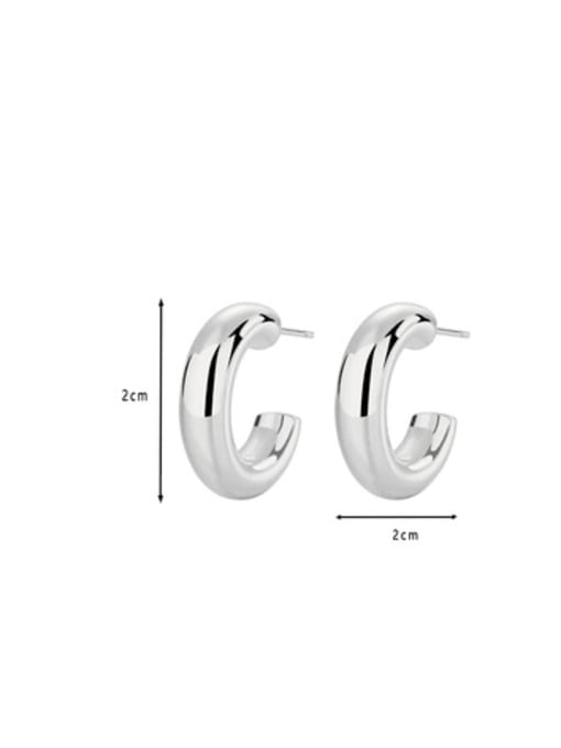 QJM Brass Geometric Minimalist Stud Earring 2