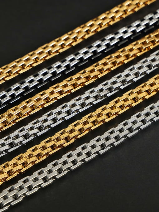 MAKA Titanium Steel Geometric Trend Link Bracelet 2