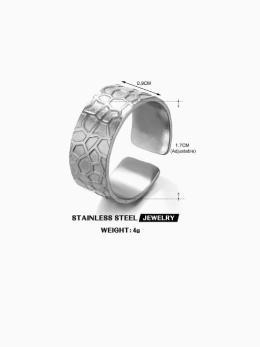 J$L  Steel Jewelry Stainless steel Geometric Hip Hop Band Ring 2