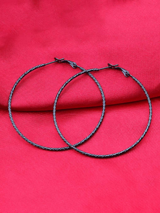 BELII Titanium Steel Hollow Round Minimalist Hoop Earring 1