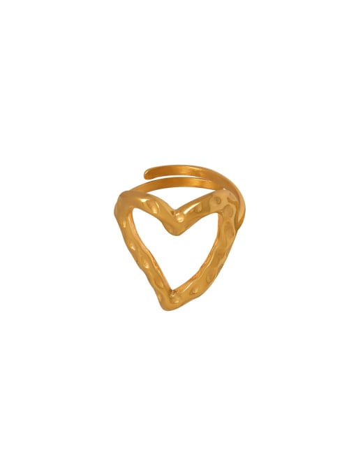 MAKA Titanium Steel Heart Trend Band Ring