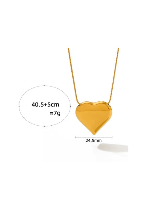 Clioro Stainless steel Heart Trend Necklace 2