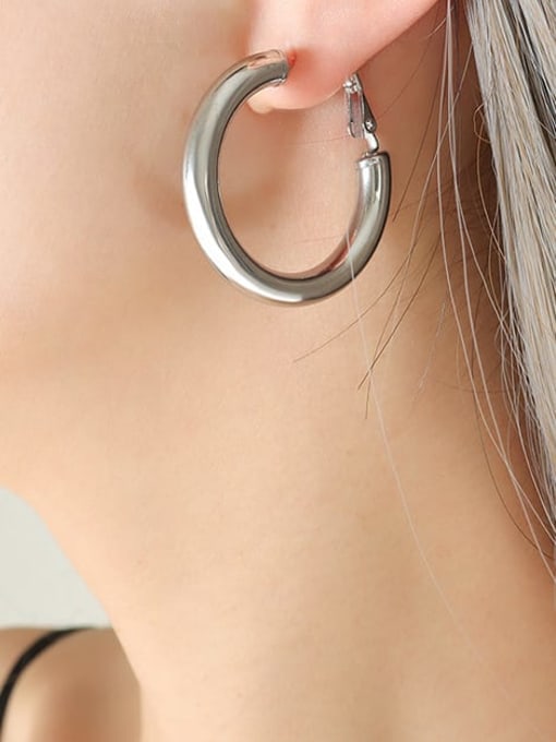 F233 Small Steel Earrings Titanium Steel Geometric Minimalist Stud Earring
