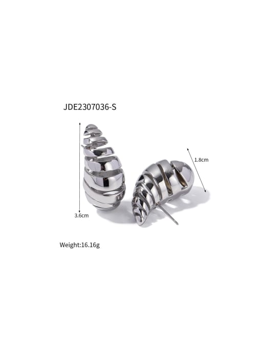 JDE2307036 S Stainless steel Geometric Trend Stud Earring