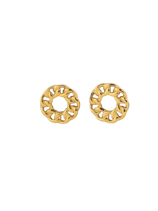 J&D Stainless steel Round Trend Stud Earring 0