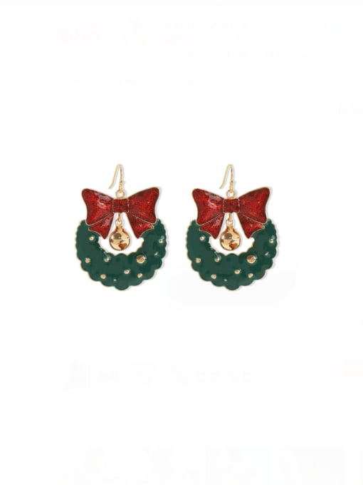 MeiDi-Jewelry Zinc Alloy Enamel Christmas Seris Hip Hop Hook Earring 0
