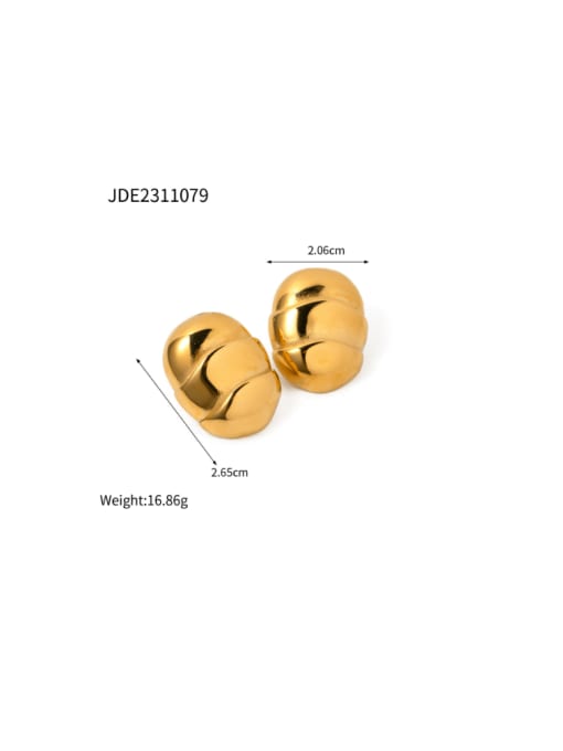 JDE2311079 Stainless steel Geometric Vintage Stud Earring