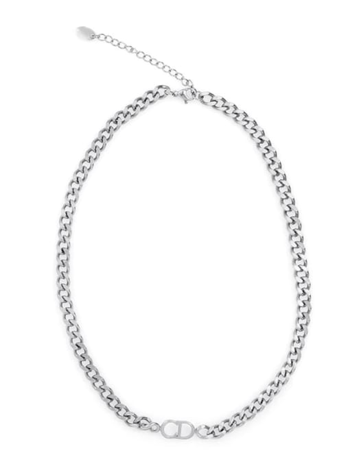 SN21031010S Titanium Steel Geometric Vintage Necklace