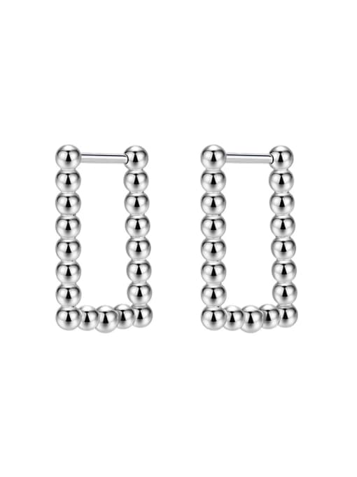 rectangle Titanium Steel Geometric Trend Hoop Earring