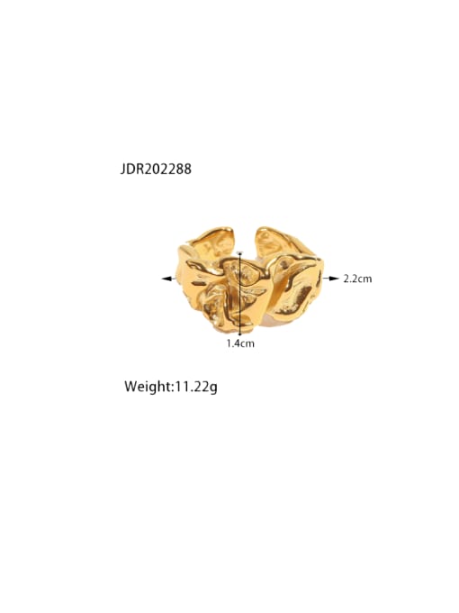 JDR202288 Gold Stainless steel Geometric Hip Hop Stud Earring