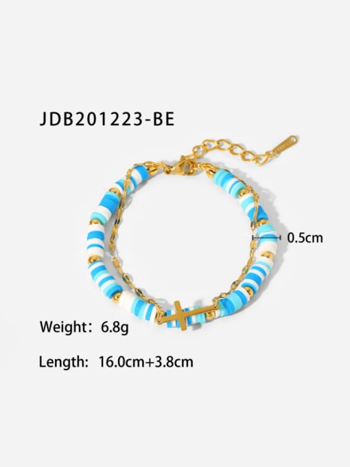 JDB201223 BE Stainless steel Ceramic Geometric Bohemia Beaded Bracelet
