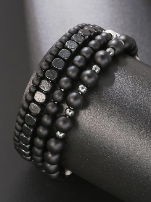 K.Love Bead Black Bullet Wood bead Trend Beaded Bracelet 1