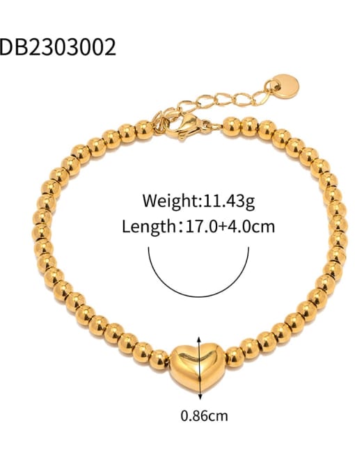 JDB2303002 Stainless steel Geometric Beaded Bracelet