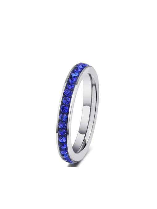 SM-Men's Jewelry Stainless steel Rhinestone Geometric Minimalist Band Ring 2