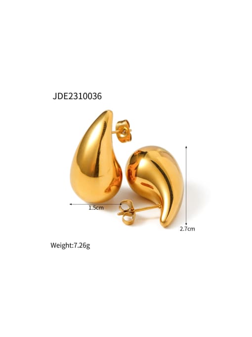 J&D Stainless steel Water Drop Trend Stud Earring 2